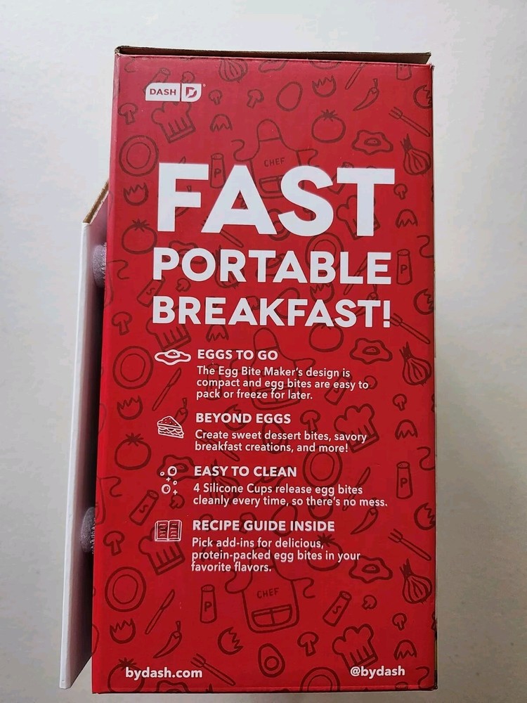Dash Egg Bite Maker Fast Portable Non-Stick New