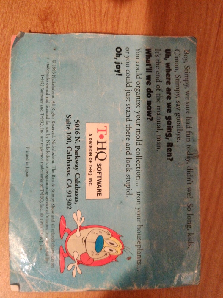 Veediots! Instructions Nintendo Game Boy