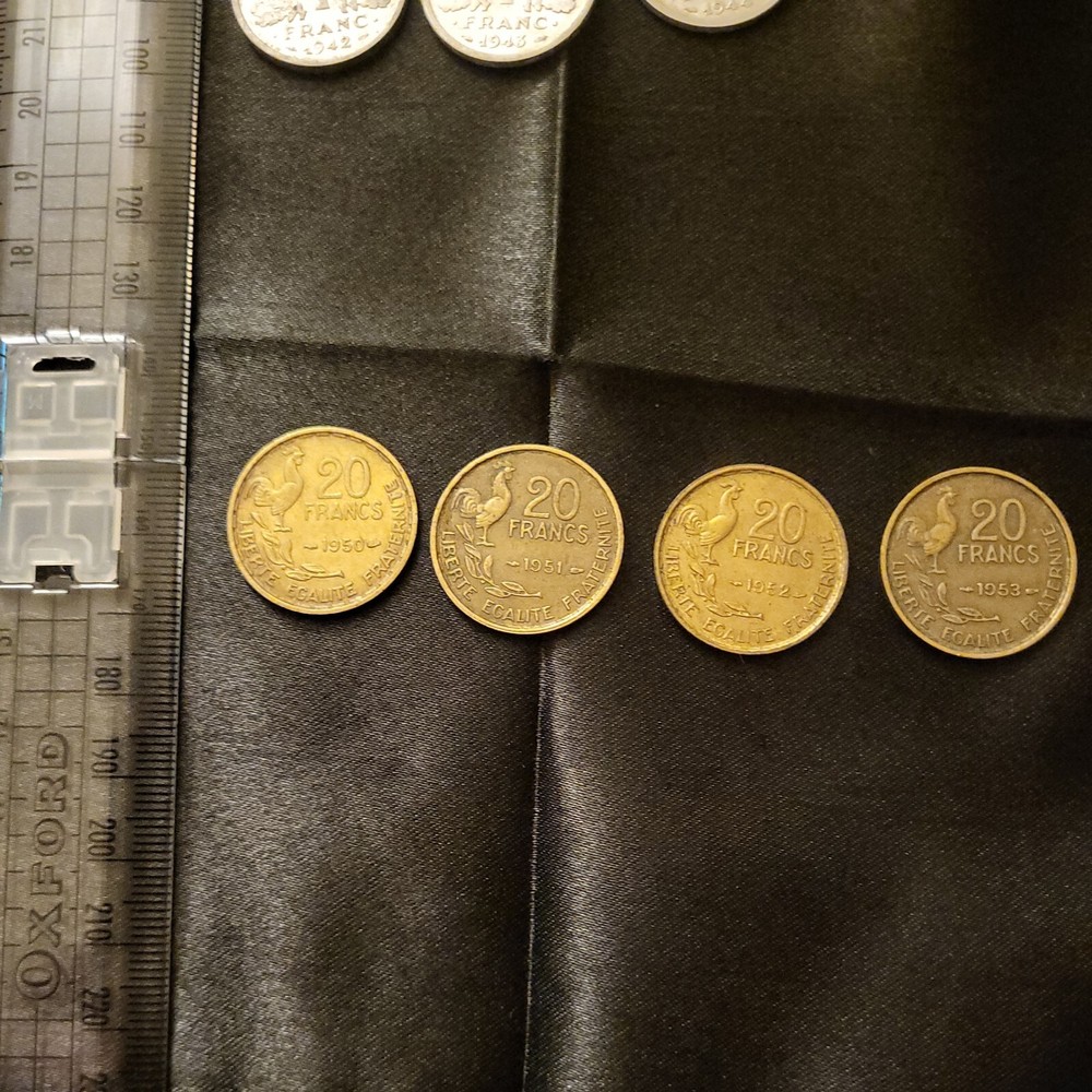 4 X Corresponding 20 Francs 50 51 52 53