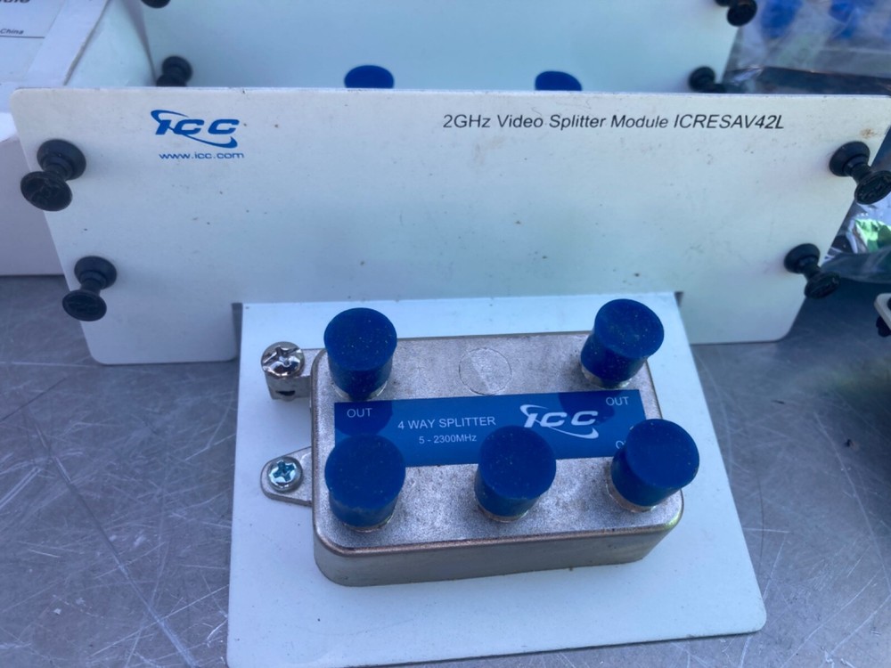 Lot of cable splitters telecom phone modules amplifier