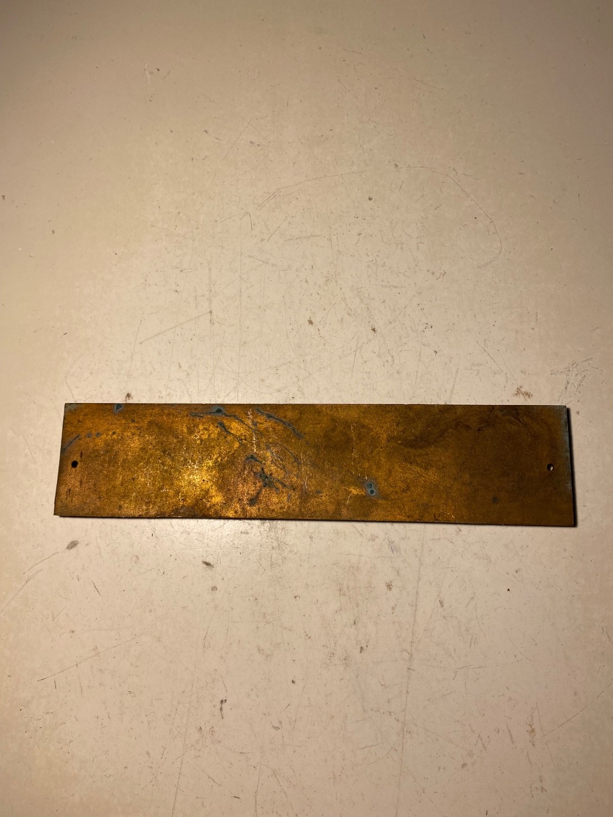 Vintage Metal Ornamental Hooks Sign Plaque