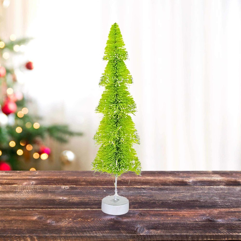 Bethany Lowe Layered Bottle Brush Decorative Sisal Glittered Tree