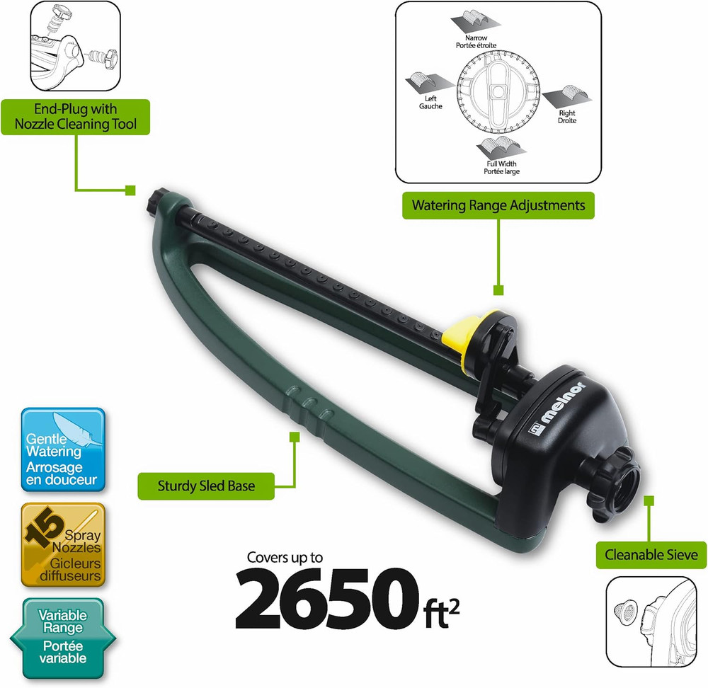 65049-AMZ Oscillating Sprinkler with QuickConnect Product Adapter Amazon Bundle