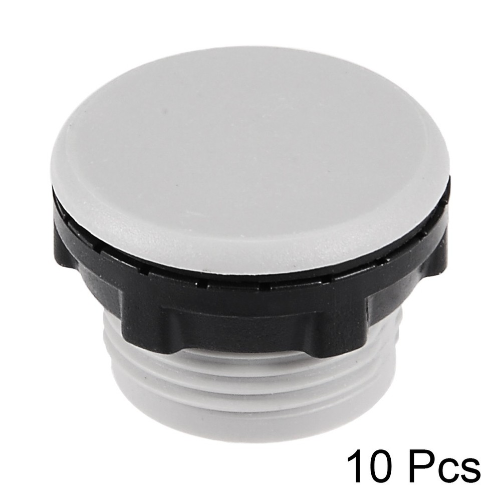 10 Pcs 22mm Black Gray Plastic Push Button Switch Hole Panel Plugs
