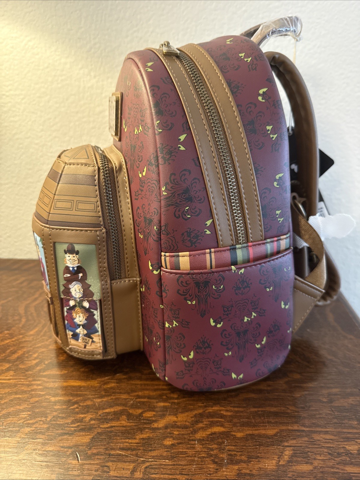 Loungefly Disney Haunted Mansion Stretching Room Moving Portraits Backpack NWT