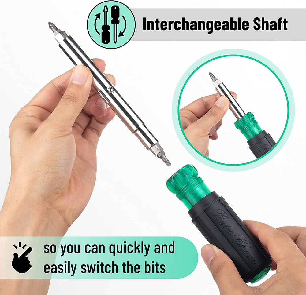 Bates- 11-in-1 Screwdriver/Nut Driver Multi-Bit Screwdriver Multi Screwdriver