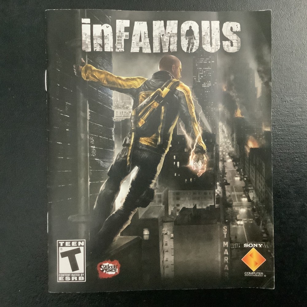 Infamous 1 PS3 PlayStation 3 Instruction Manual Only