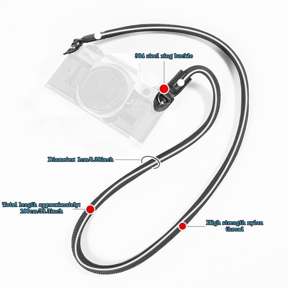 Snmzlc Camera neck strap,100cm Camera Wrist Strap for DSLR Mirrorless Camera ...