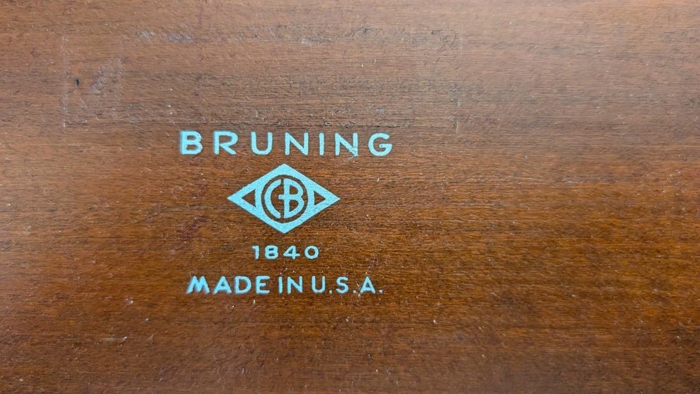 Vintage Bruning U.S.A 13" & 8" Beam Compass Drafting Tool