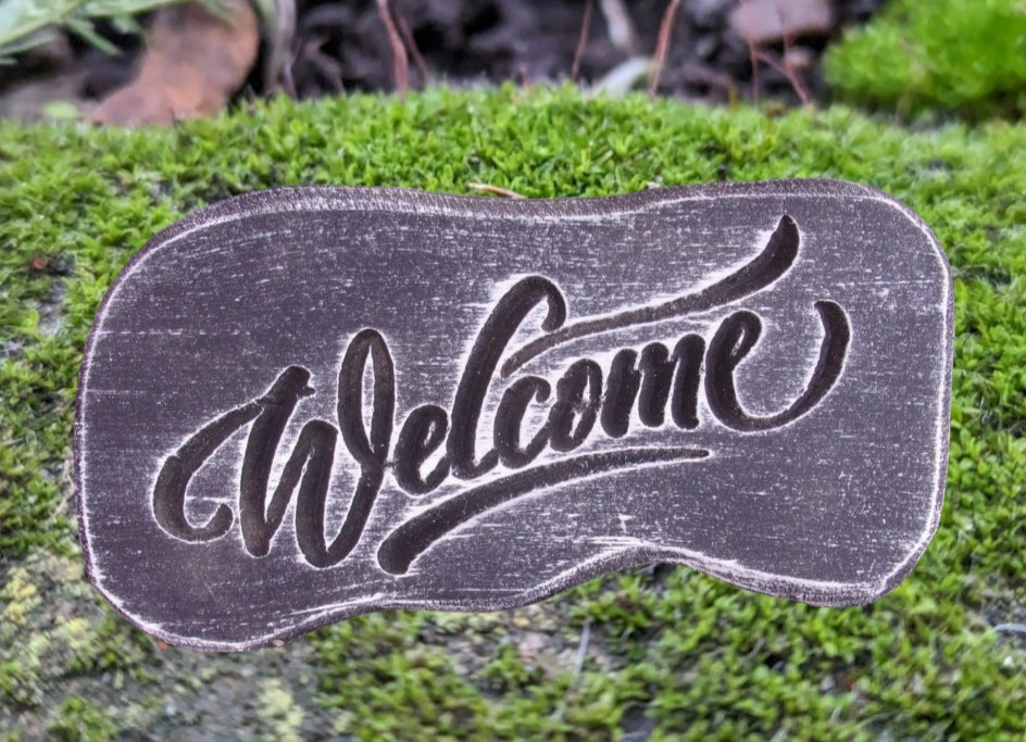 Welcome mold plaster concrete cement reusable casting mould  11" x 5" x 3/4"