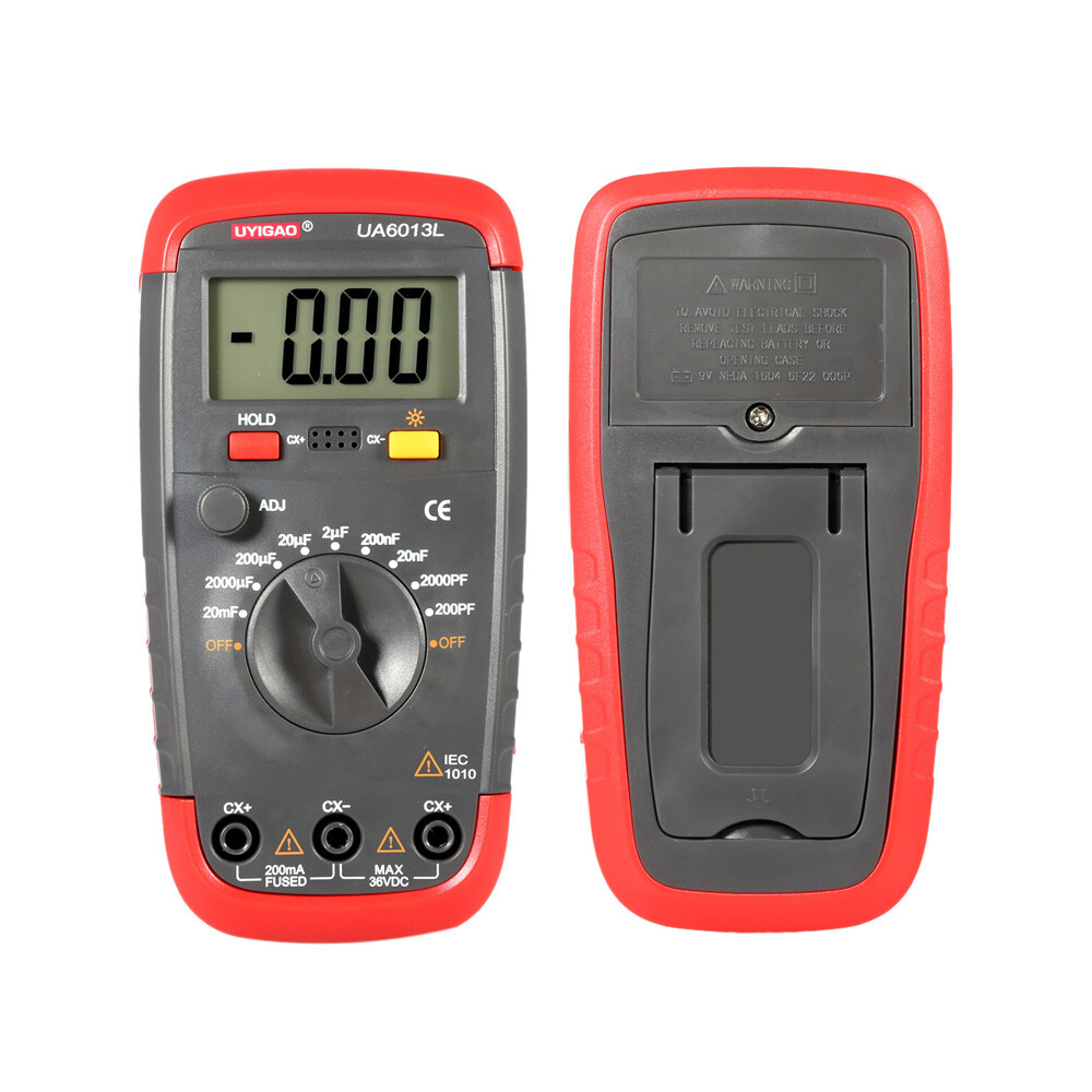 UA6013L 1999 Counts Digital Capacitance Meter Capacitance Test w/ Test Clip N2P1