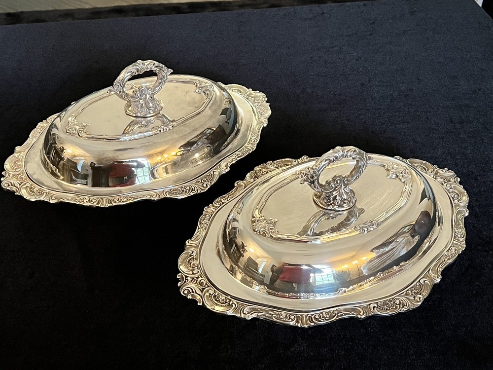 Wallace Baroque silverplate Covered Casserole Dish