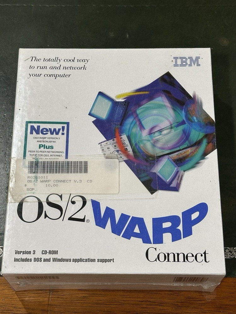 IBM OS/2 Warp Connect Version 3 CD-Rom Vintage Computer Software *New & Sealed*