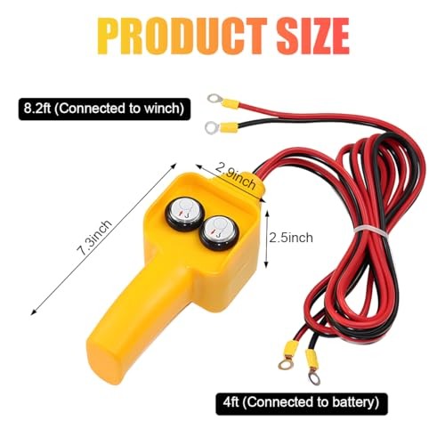 Winch Controller, Push Button Winch Remote Assembly Replacement for Pulling