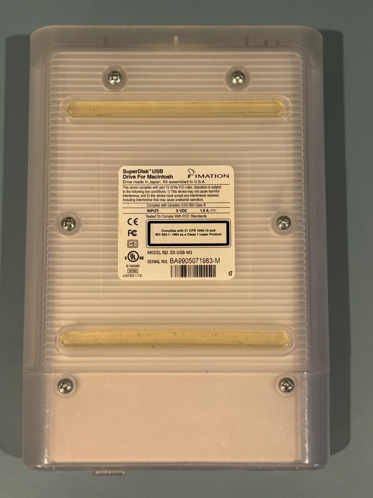 Imation SuperDisk USB Drive, SD-USB-M2, Includes Power Supply and USB Cables (A)