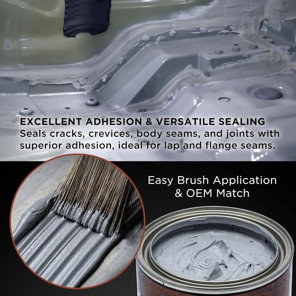 Auto Body Seam Sealer Brushable Gray Quart