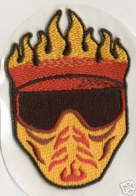 PAINTBALL Flaming HELL MASK PATCH Sticker