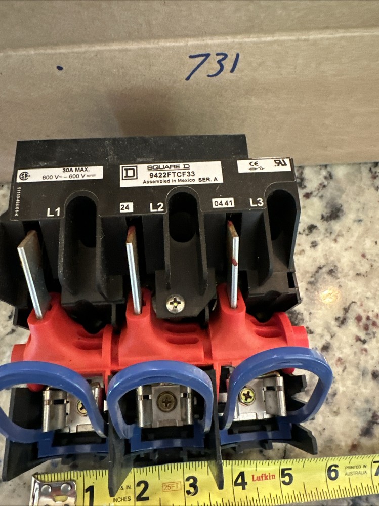 Square D 9422FTCF33 Disconnect Switch Series A 30A MAX 600V