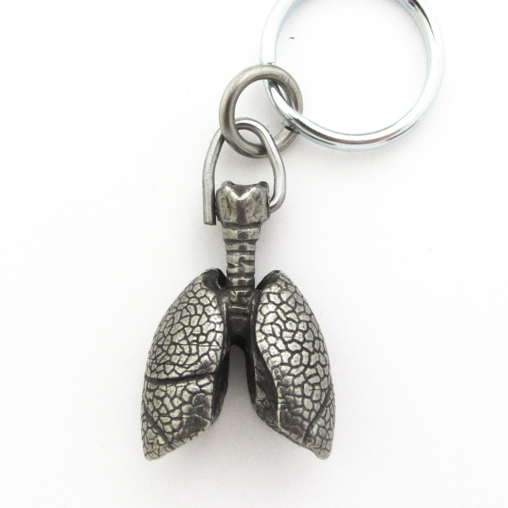 Anatomical Human Lungs Pulmonary Locket Keychain