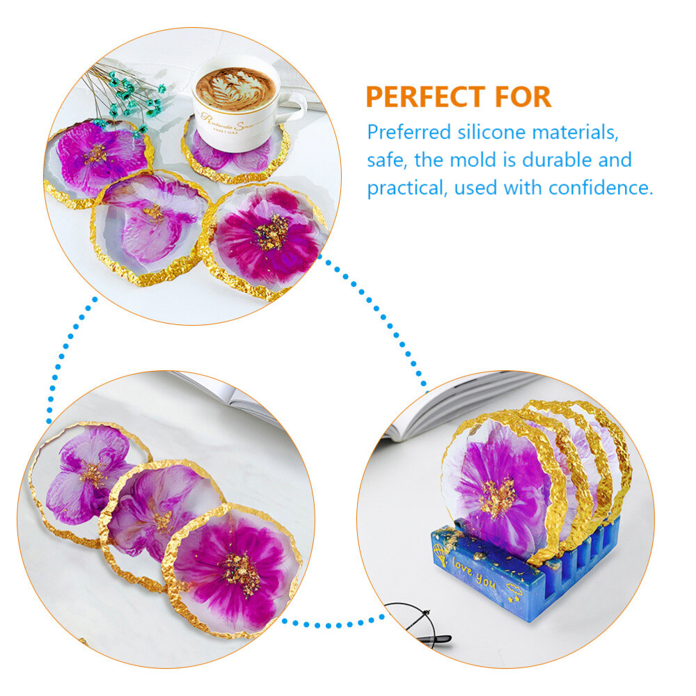 4pcs Silicone Mold Making Mold Coaster Coaster Mold