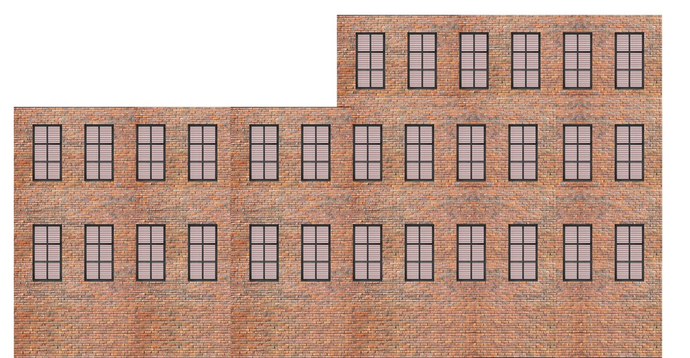 Background Building Kit for HO Scale Model Train Layout -Make custom backgrounds