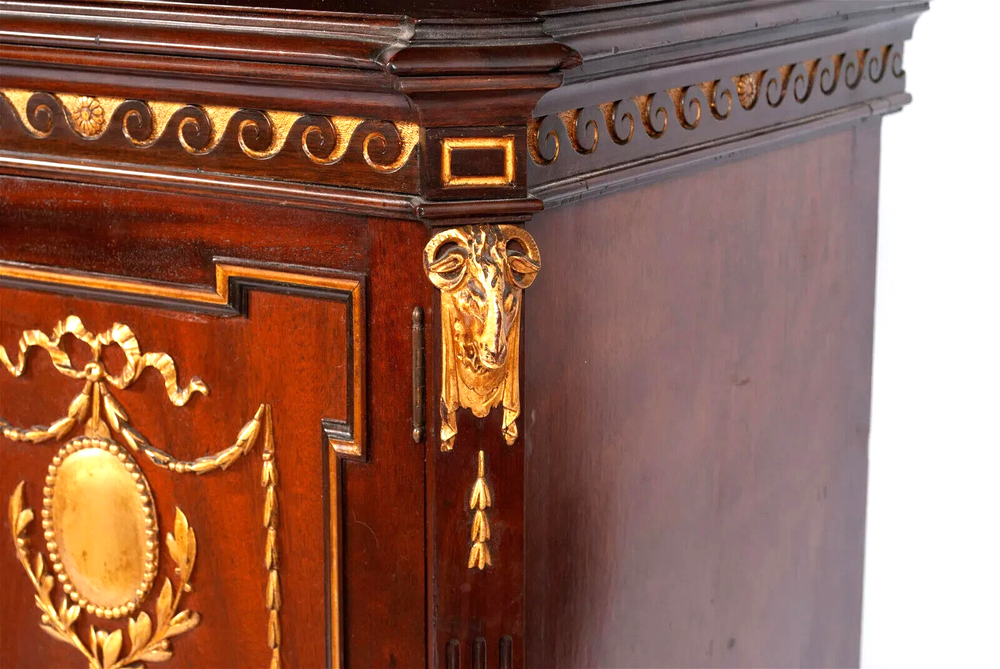 Breakfront Buffet, Neoclassical Style, Continental, Mahogany, Circa 1900s!