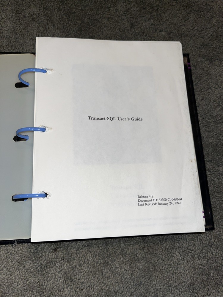 Sybase Transact-SQL User’s Guide, Vintage 1992. Before merging into SAP.