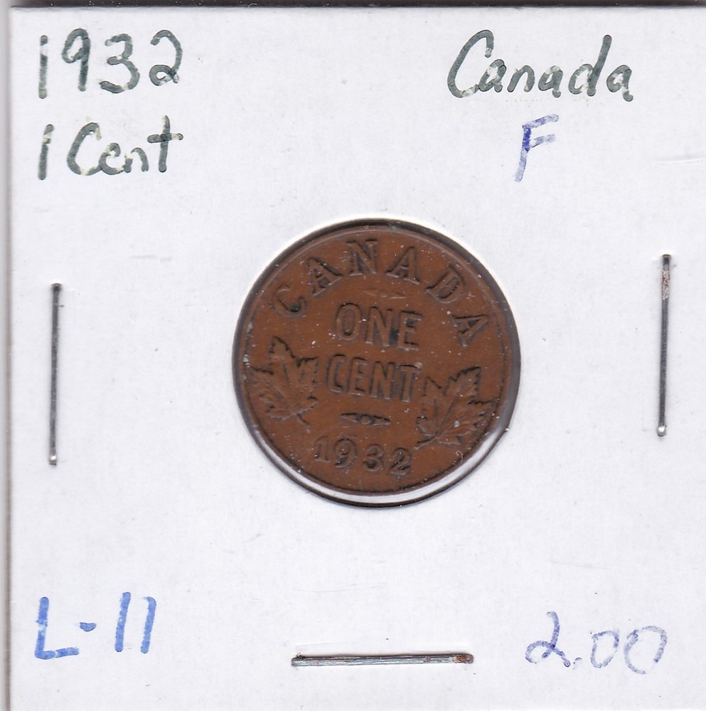 1932 Canadian Cent L11