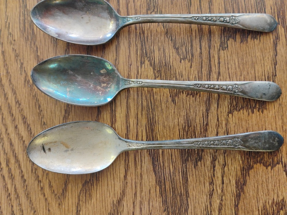6-WM Rogers Silverplate Flatware Original Roger’s Spoons
