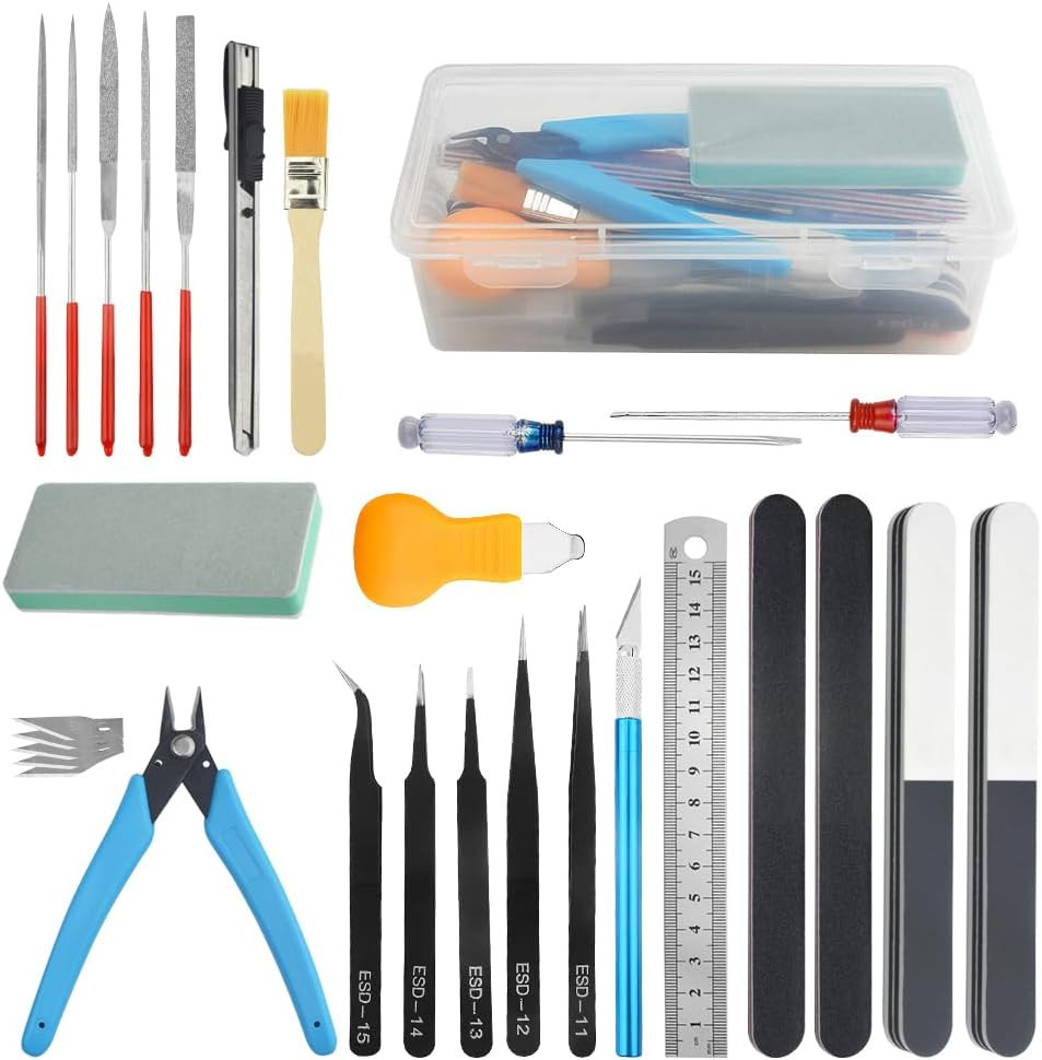 28Pcs Modeler Basic Tools Craft Set Compatible with Gundam Model Tools Kit with
