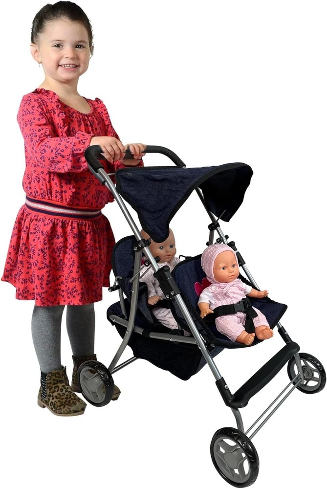 Toddler Toy Stroller with Retractable Canopy
