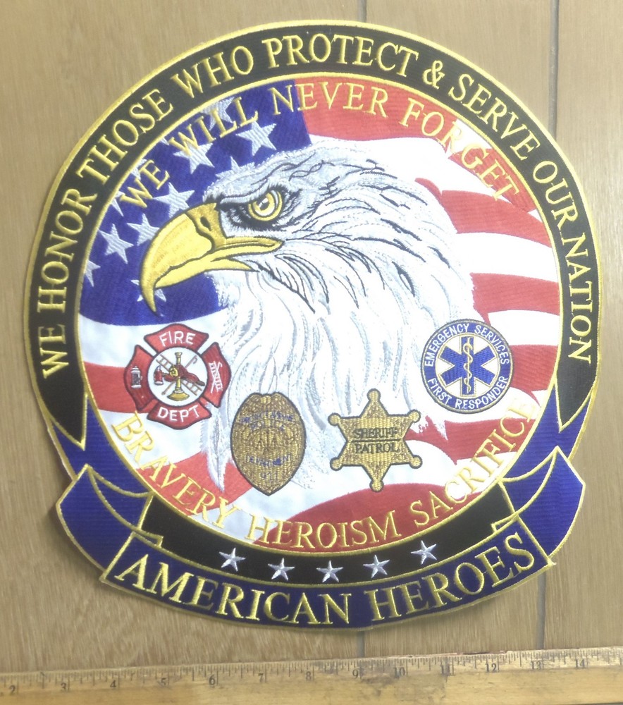 American Heroes – Emergency Services – Embroidered Back Patch