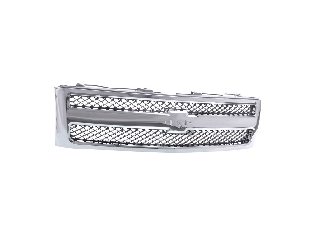 For 07-13 Chevy Silverado 1500 Grille Chrome Outer Frame With Black Mesh Insert