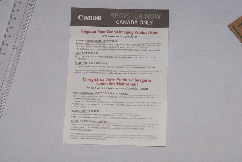 Canon EOS R6 Instruction Manual Open Box