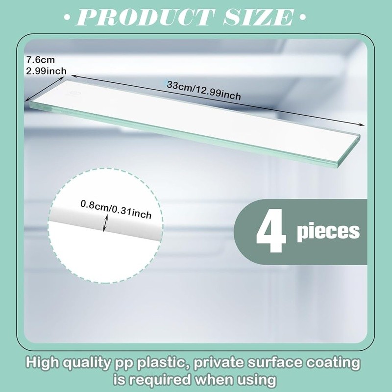 Medicine Cabinet Replacement Shelves Easy Install Storage Solution New