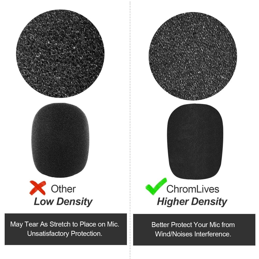 10 Pack Lapel Microphone Windscreen Headset Windscreen Mic Foam Covers