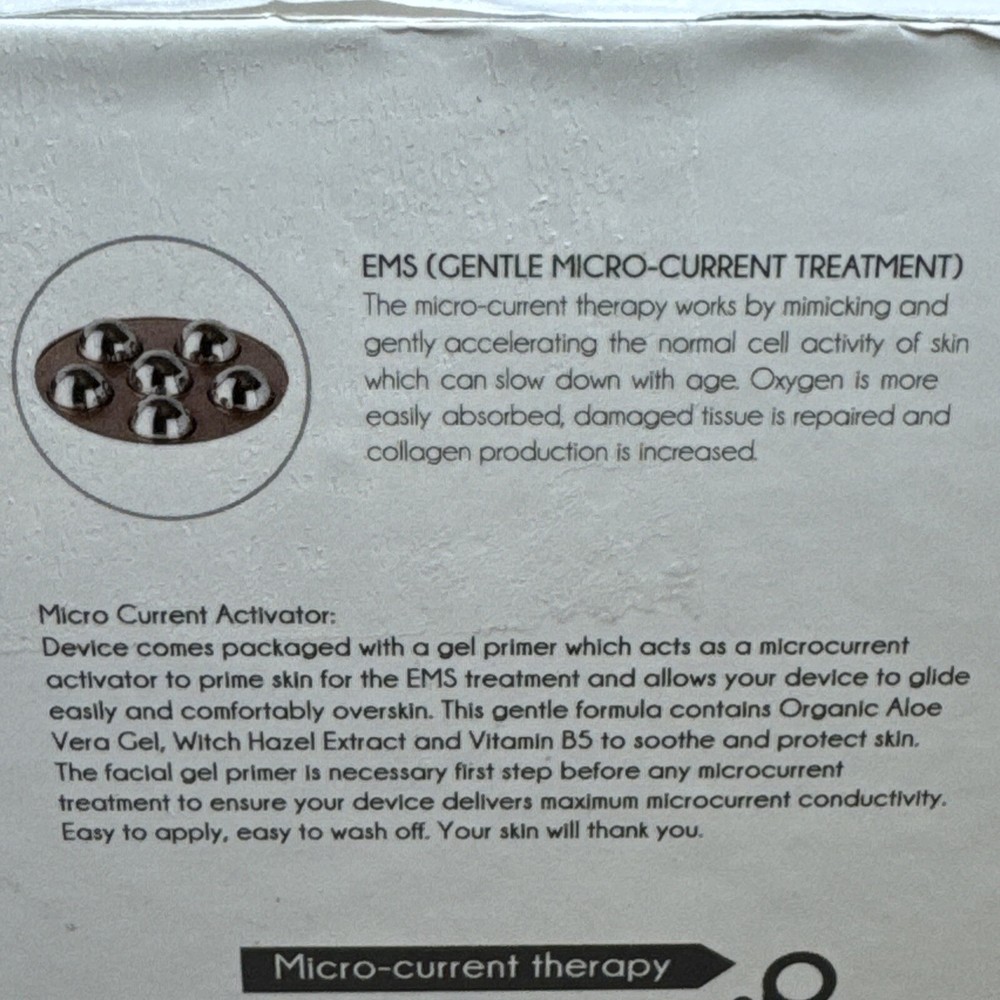 NUMIERE PLUS Microcurrent And LED Wrinkle Reducing Device With Gel - Open Box