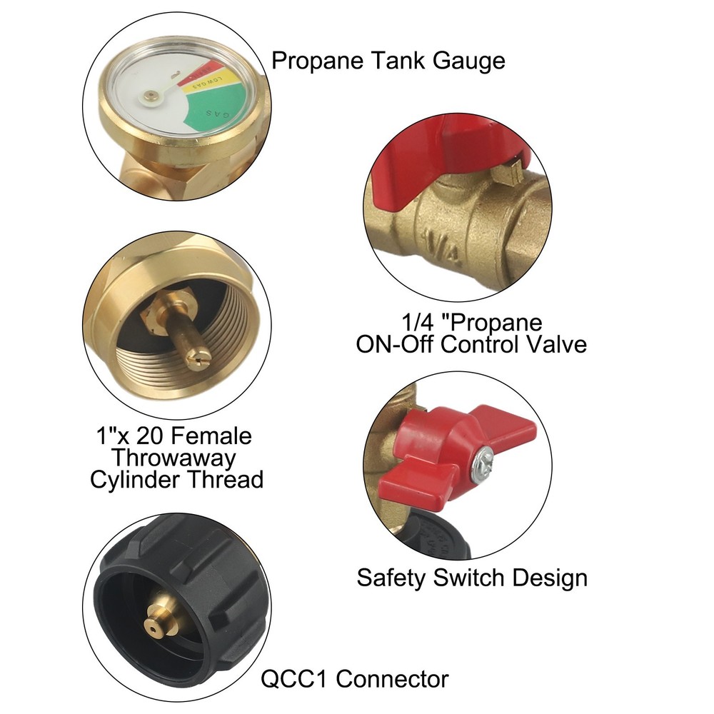 High Quality Solid Brass Propane Filling Adapter Ensures Better Sealing