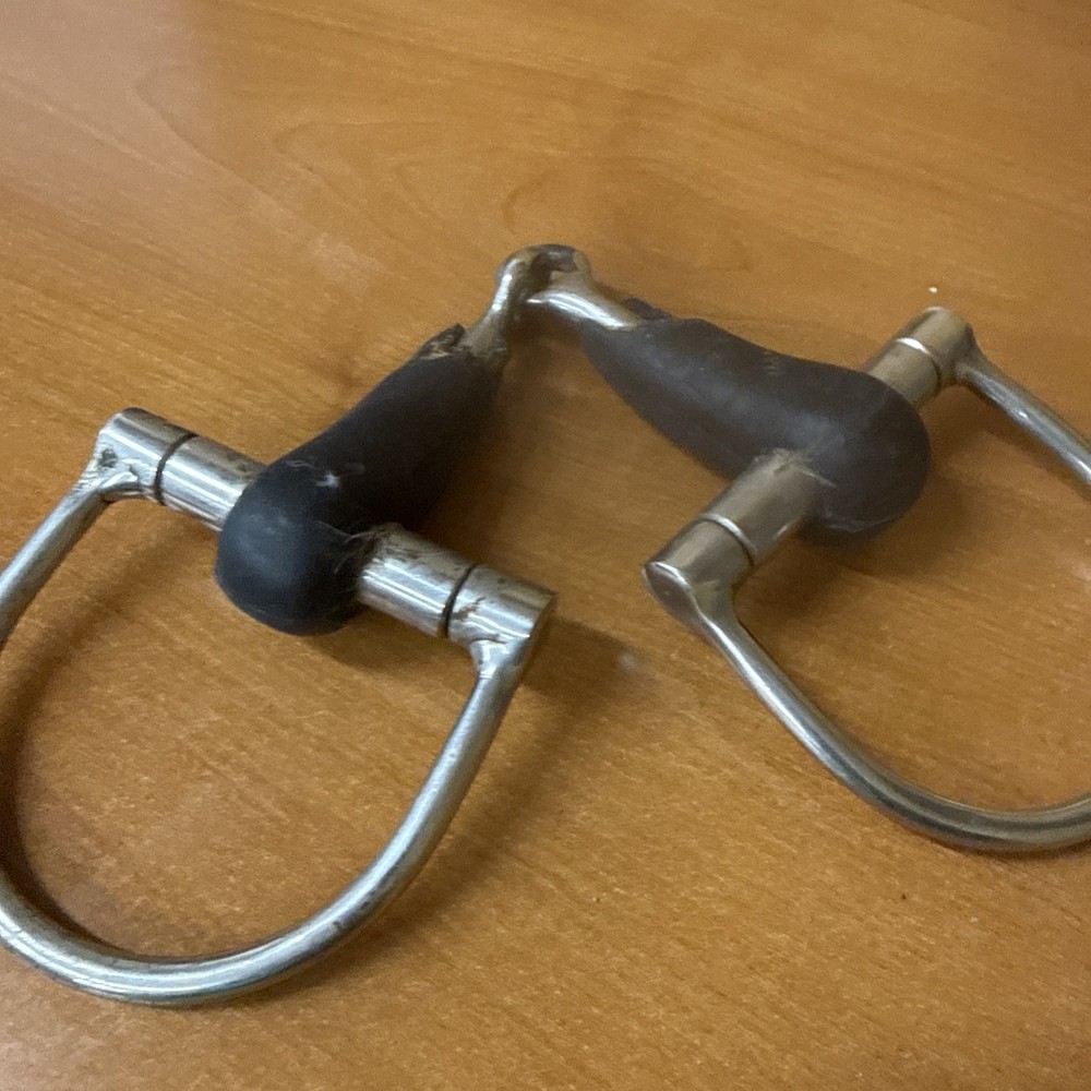 D Ring Single Joint Snaffle Rubber Mouth 5.5”