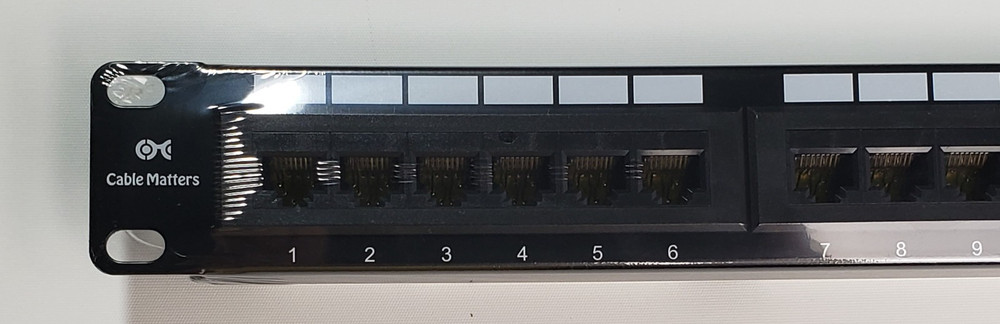 24 Port Patch Panel Cat6 1U Rackmount Ethernet 110 Cable Matters Punch Panel