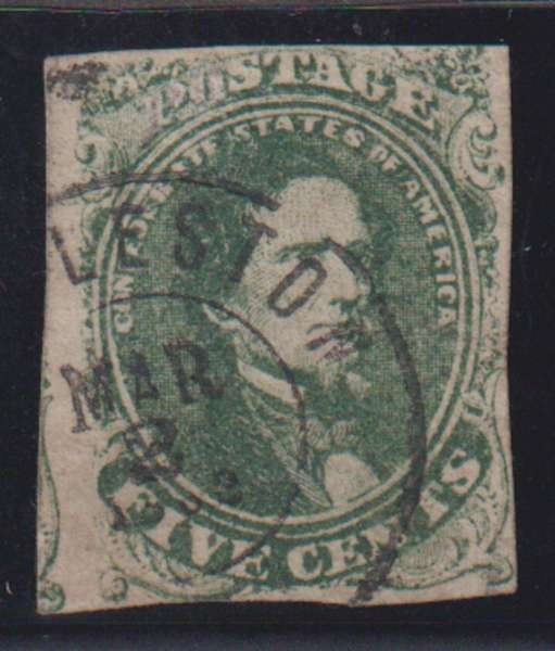 E6188: Confederate States #1 Used, VF, Sound; CV $175