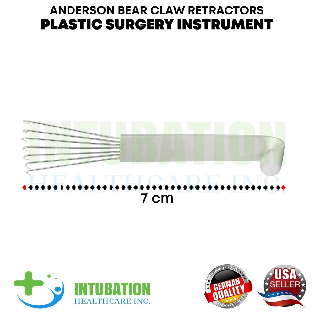 Anderson Bear Claw Retractors 7 Sharp Prongs Facelift Hook Plastic Surgery Tools