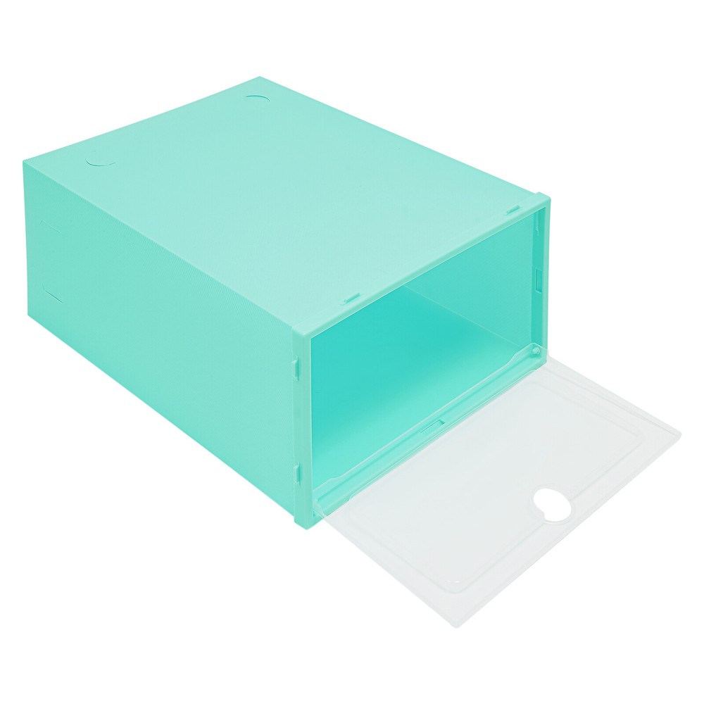 24 Pack Green Stackable Shoe Boxes Shoe Storage Box Shoe Storage Organizer
