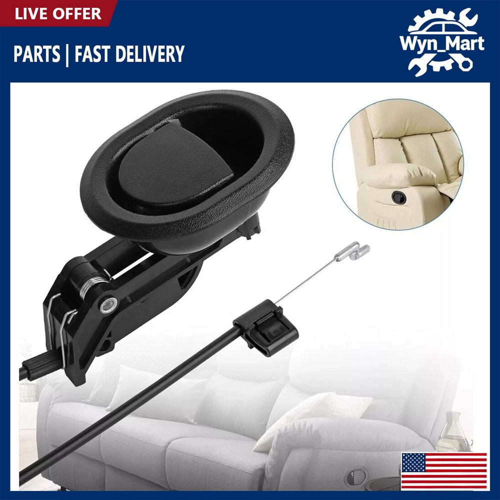 Universal Recliner Replacement Pull Handle Chair Sofa Couch Release Lever +Cable