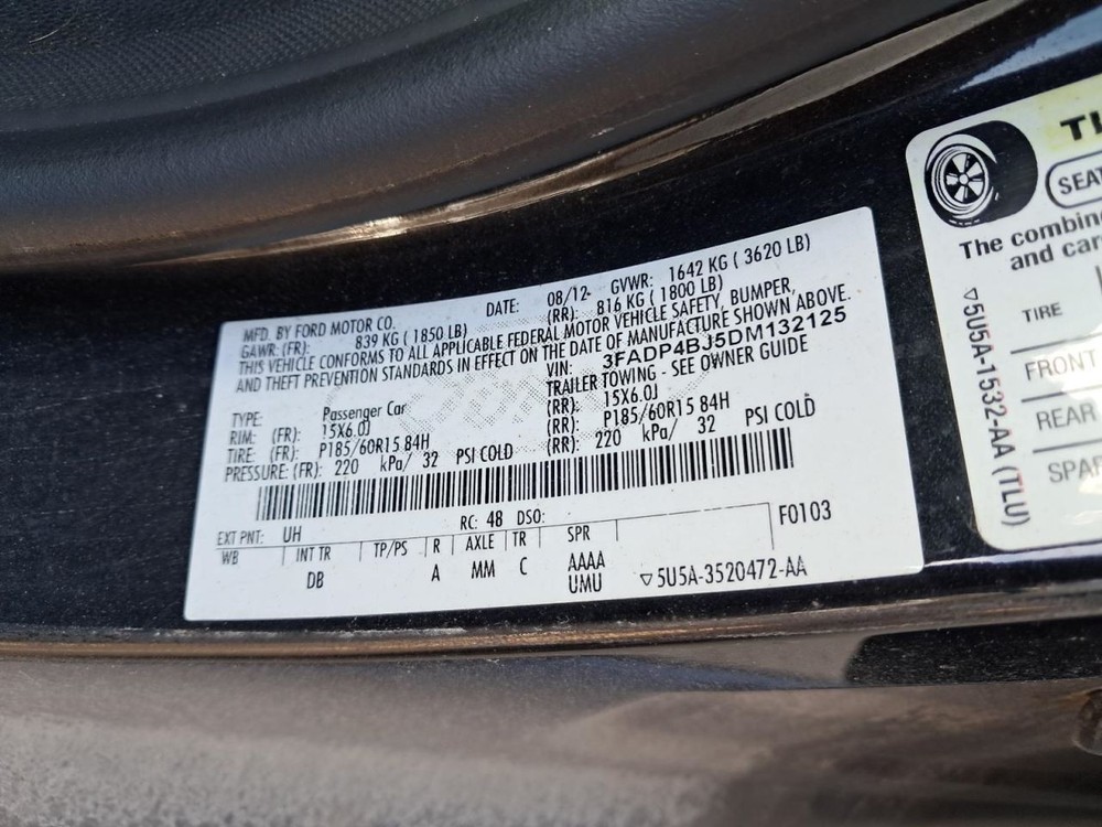 FIESTA 2013 Glove Box 4844568
