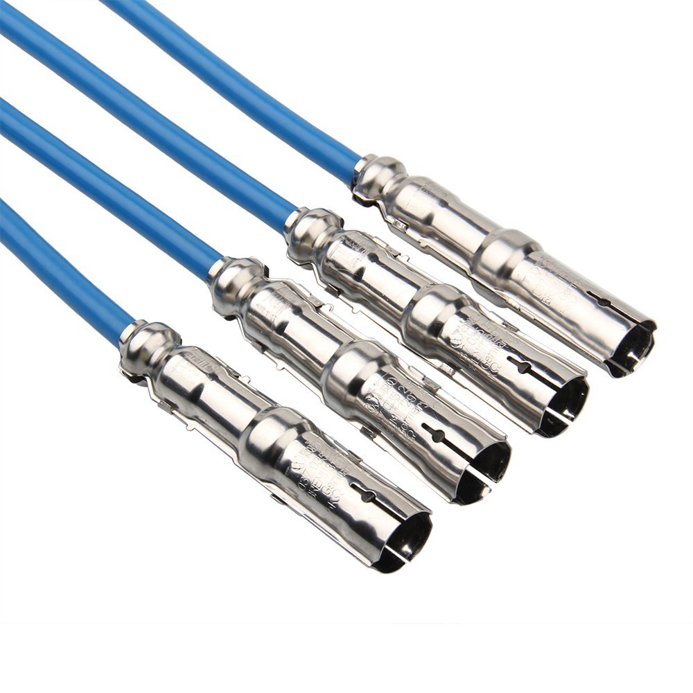 8mm 4X Spark Plug Wires Set 27588 Replace For Beetle Bora VW Golf GTI Jetta 2.0L
