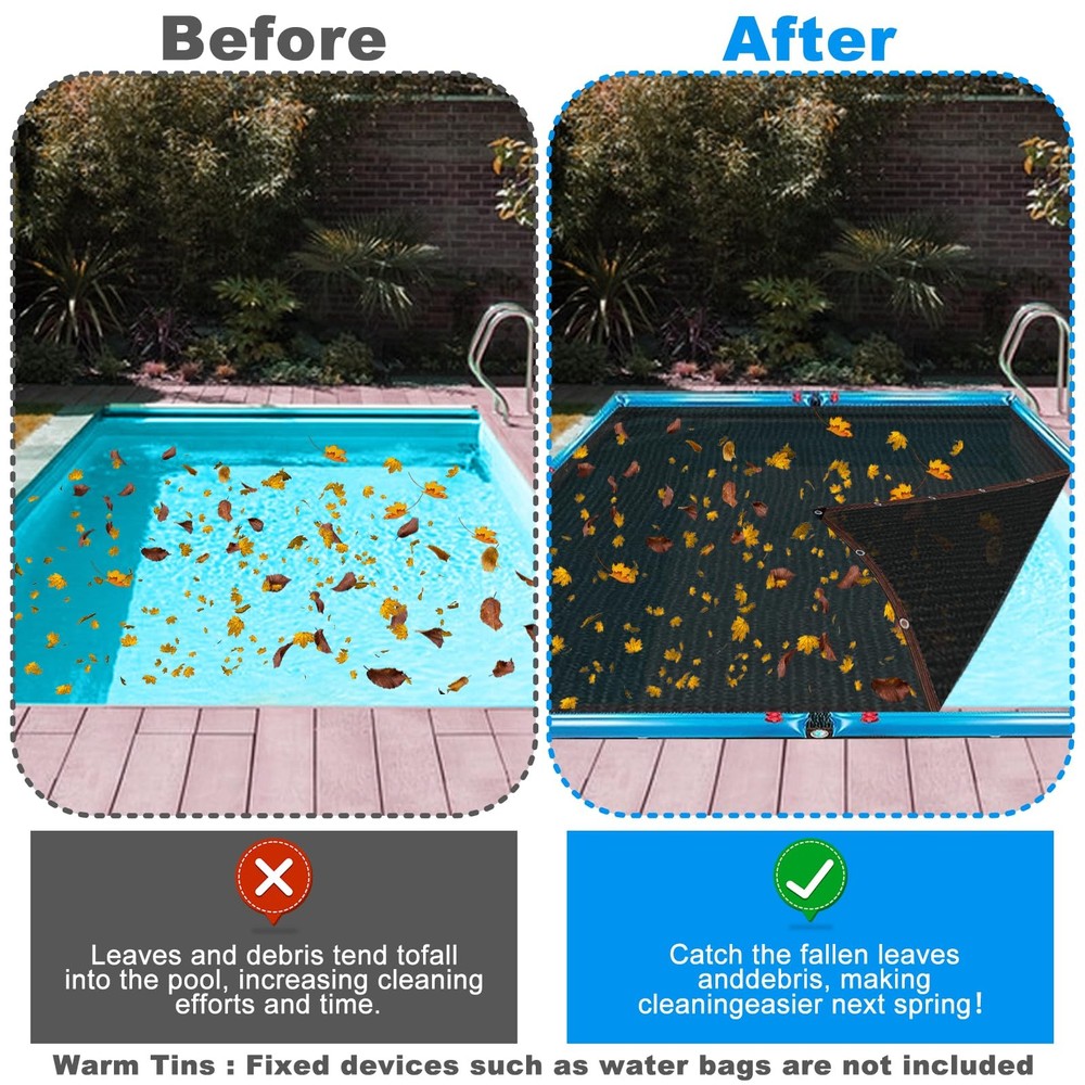 16x26FT Pool Leaf Net Cover for Inground & Above Ground Rectangular Pools