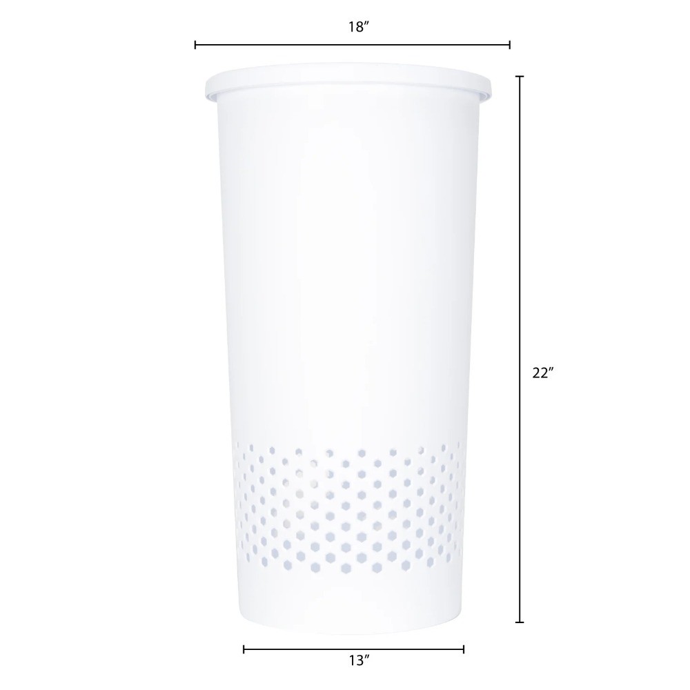 White Round Lidded Hamper, All Ages