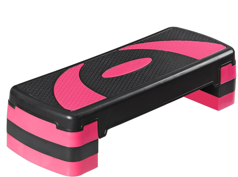 31’’ Aerobic Step Platform, Adjustable Exercise Workout Stepper with Stable Rise