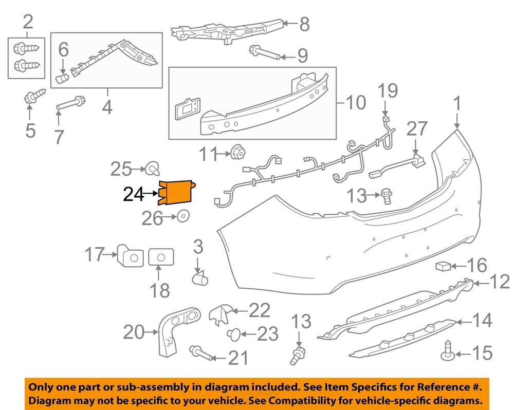 Used Blind Spot Detection System Warning Control Module fits: 2016 Chevrolet Sub